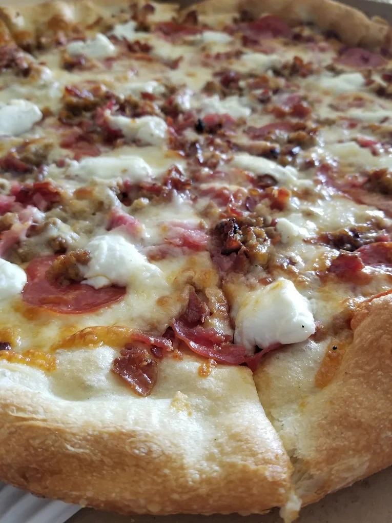 Colorful pizza toppings